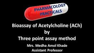 Bioassay of Acetylcholine ACh by Three point assay method [upl. by Kennett]