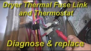 Dryer Not Heating  Fixing Thermal Fuse amp Thermostat [upl. by Ahseet610]