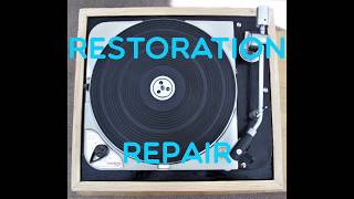 THORENS TD124 TURNTABLE RESTORE  REFURBISH  REPAIR [upl. by Gawlas]