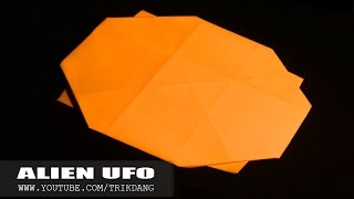 BOOMERANG PAPER AIRPLANE How to make a PAPER FRISBEE that COMES BACK to you  Alien UFO [upl. by Kristyn]