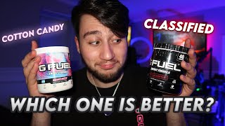 GFUEL COMPARISON Classified Vs Cotton Candy [upl. by Ephram]