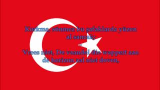 Turks volkslied TRNederlands tekst  Anthem of Turkey [upl. by Laohcin]