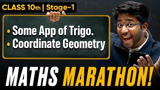 Class 10th Maths Maha Marathon  Some App of Trigonometry amp Coord Geometry 🔥  Shobhit Nirwan [upl. by Attey]