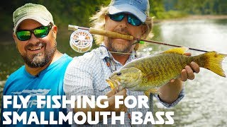 FLY FISHING for Smallmouth Bass Streamers  Poppers [upl. by Eniamej]