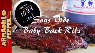 How to Make Sous Vide Baby Back Ribs with Anova  Blues Hog Tennessee Red BBQ Sauce [upl. by Lail]