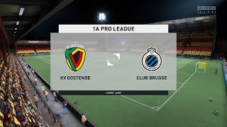 🇧🇪 KV Oostende vs Club Brugge  Belgium Jupiler Pro League 20212022  12032022  Gameplay [upl. by Aseneg]