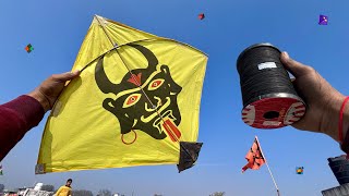 Flying Big Kites With  Hero Plus   New Manjha Testing  Kite Cutting [upl. by Fisa512]