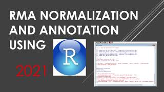 Microarray Data Analysis using R  RMA Normalization and Annotation  tutorial [upl. by Ellenaj]