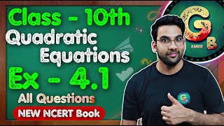 Class  10th Ex 41 Q1 Q2 Quadratic Equations  New NCERT  CBSE  Green Board [upl. by Haizek]