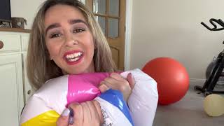 ASMR blowing up and deflating a beach ball sounds [upl. by Animar]