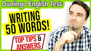 Duolingo English Test WRITING 50 WORDS  Tips Sample Answer and Practice [upl. by Annohsat114]