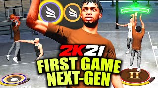 FIRST PARK GAME NEXT GEN Slasher Dunks EVERYTHING ON 1V1 Court NBA 2K21 Next Gen Park Gameplay [upl. by Sinnal]