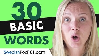 30 Beginner Swedish Words Useful Vocabulary [upl. by Aileduab]