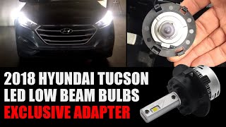 2018 Hyundai Tucson OEM Halogen Headlight TO H7 LED Bulb Conversion W Custom Adapter [upl. by Koressa]