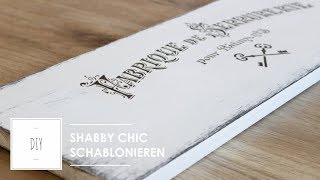 basics II shabby chic schablonieren ★ DIY ★ kreidefarbe ★ zaubervollesch [upl. by Cannon]