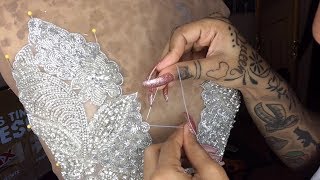 HOW TO SEW A BODICE APPLIQUÉ Simple amp Easy [upl. by Eivla72]