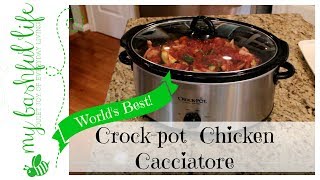 CrockPot Chicken Cacciatore  Worldquots Best [upl. by Ornstead]