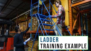 Ladder Training Example  Safety Hazards Oregon OSHA [upl. by Shannan]