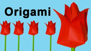 Como Hacer Flores De Papel Origami Fácil [upl. by Refinnaej73]