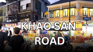 QUICK TOUR AROUND KHAO SAN ROAD BANGKOK [upl. by Amarillis412]