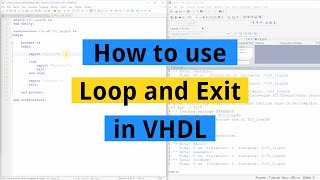 How to use Loop and Exit in VHDL [upl. by Ela131]