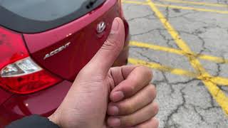 Hyundai Accent  How to open trunk [upl. by Fries]