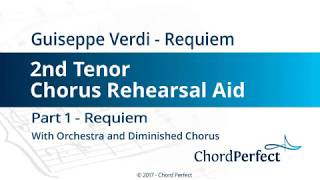 Verdis Requiem Part 1  Requiem  2nd Tenor Chorus Rehearsal Aid [upl. by Aldrich365]