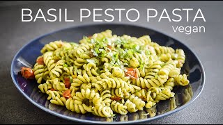 EASY Basil Pesto Pasta Recipe  How to make FRESH PESTO [upl. by Eimmis]