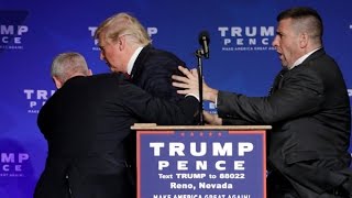 Donald Trump rushed off stage during rally in Nevada [upl. by Laidlaw]