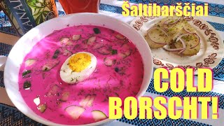 Cold Borscht  Lithuanian “pink soup”  Šaltibarščiai  Свекольник [upl. by Razal459]