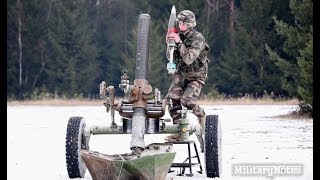 French 120mm Mortar Team conducts live fire missions [upl. by Recha]