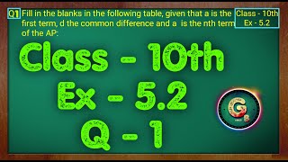 Class  10 Ex  52 Q1 Maths Arithmetic progression NCERT CBSE  Green Board [upl. by Notseh]