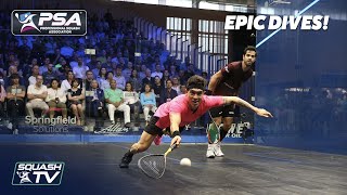 Squash 10 EPIC DIVES from the PSA World Tour [upl. by Bridges]