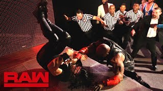 Seth Rollins and Bobby Lashley brawl as Raw comes on the air Raw Jan 7 2019 [upl. by Burnsed]