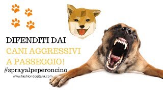 Difendersi dai cani aggressivi con lo spray al peperoncino [upl. by Ajet]