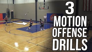 3 Motion Offense Drills  How To Coach Screening amp Cutting [upl. by Calvert526]