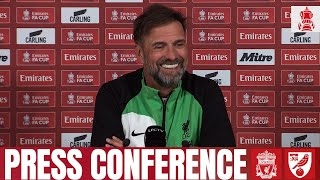 Jürgen Klopps FA Cup press conference  Liverpool vs Norwich [upl. by Anitnatsnoc347]