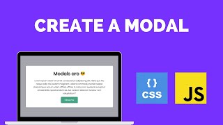 Create a Modal Popup with HTMLCSS and JavaScript [upl. by Stubstad]