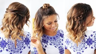 3 Easy Hairstyles for Short Hair [upl. by Kaitlyn]