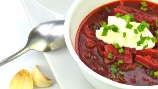 Vegetarian Borscht Борщ  Authentic Russian Beet Soup Recipe [upl. by Lianna]