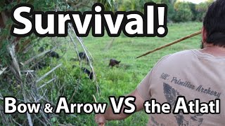 Bow amp Arrow VS the Atlatl for Survival [upl. by Muslim]