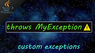 Java custom exceptions 🛑 [upl. by Hplar]