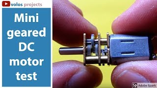 Mini geared DC motor 6V  testing [upl. by Phelia]