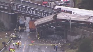 Deadly Amtrak train derails in Washington state [upl. by Llenel]