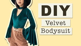 DIY CutOut Bodysuit  Made From Scratch [upl. by Ogirdor632]