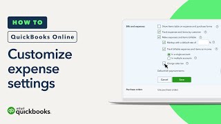 How to set up your expense settings in QuickBooks Online [upl. by Chirlin]