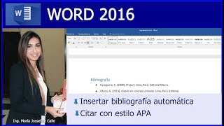 CÓMO INSERTAR BIBLIOGRAFÍA AUTOMÁTICA EN WORD CÓMO CITAR EN FORMATO APA [upl. by Matronna]