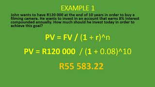 Present Value Formula Lump Sum single amount  Formula with examples [upl. by Lenod]