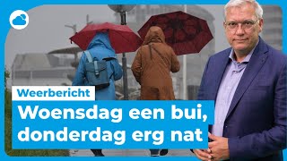 Weerbericht donderdag veel regen [upl. by Viens]