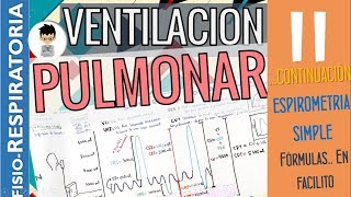 Ventilación Pulmonar VOLÚMENES CAPACIDADES Fórmulas ESPIROMETRIA Fisiología Respiratoria  P2 [upl. by Bolger]